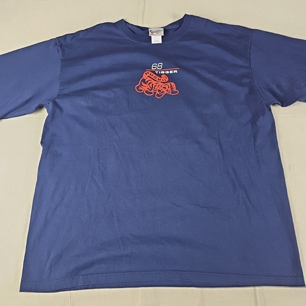 Vintage Walt Disney World Tigger Men's XXL Blue Long Sleeve T Shirt Made in USA